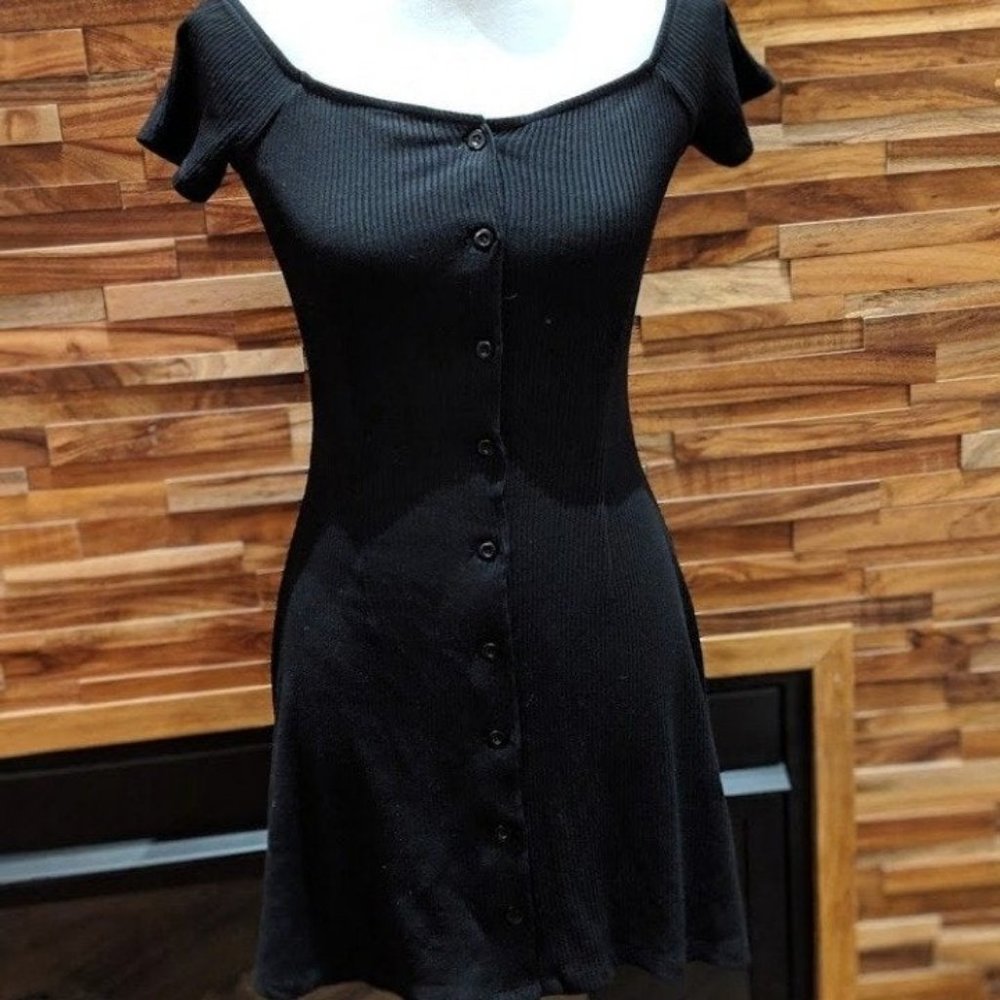 BNWT - Urban Outfitters skater dress in black knit in size Small